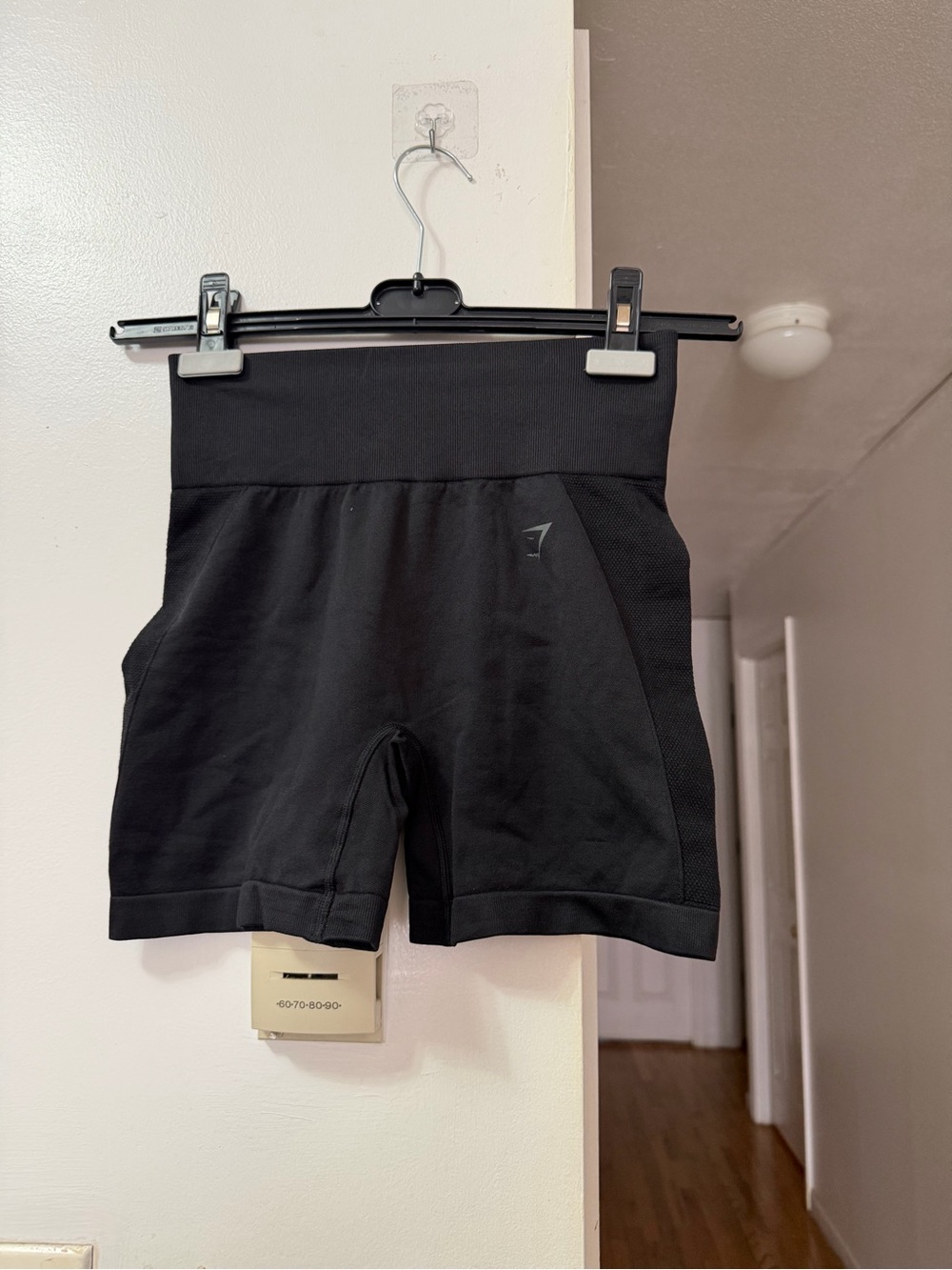 Gymshark Black High-Waist Women's Bike Shorts with Mesh Panels